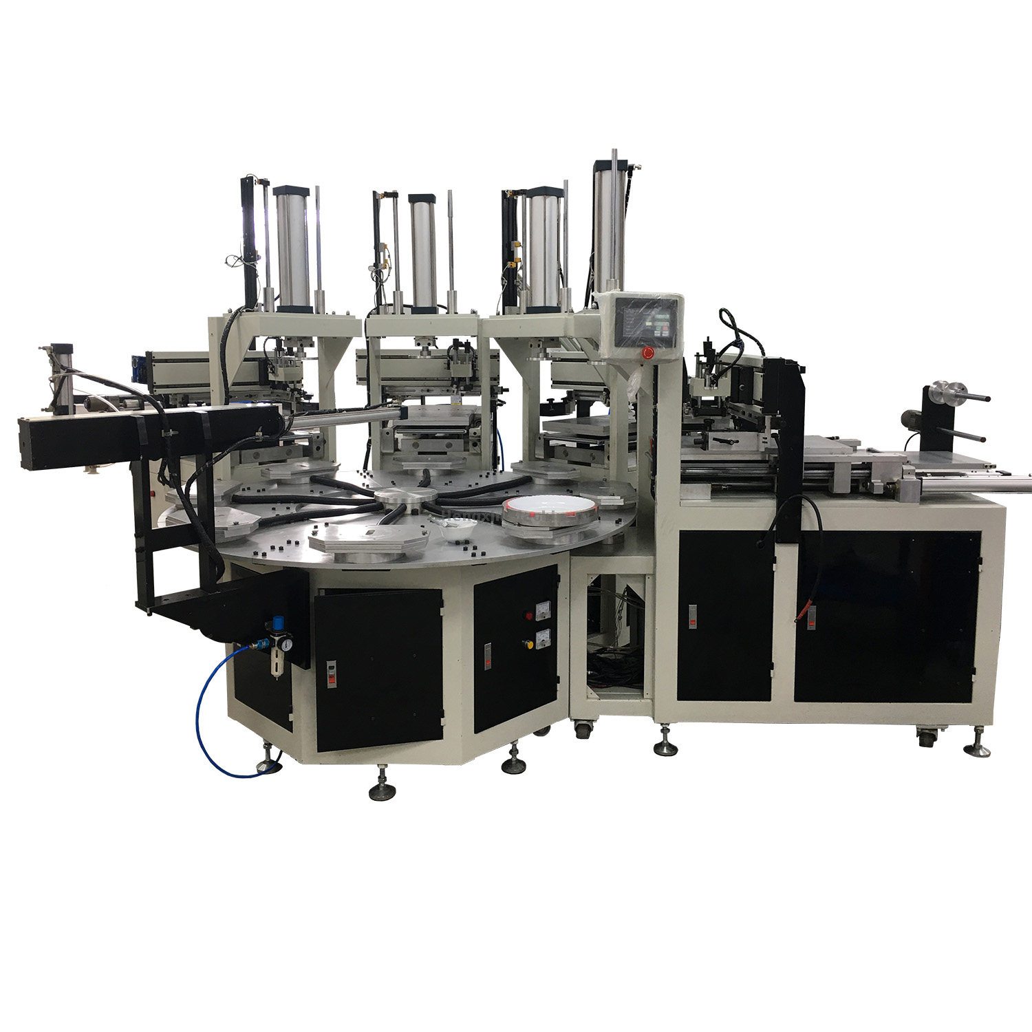 Опаловая стеклянная посуда Полная передача декоративной печатной машины (HX-300-4PS)